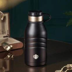 Starbucks China - Coffee Treasure 2023 - 11. Thermos Black Gold Stainless Steel Bottle 990ml