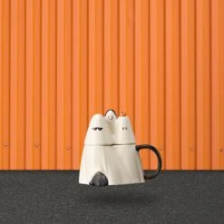 Starbucks Hong Kong - 2023 Halloween - 12oz Little Ghost And Kitten Coffee Cup