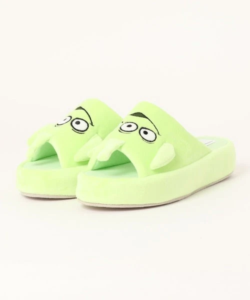 Japan Exclusive - Little Green Men/Alien Fluffy Platform Shoes Sandals For Adults 3 Japan Exclusive - Little Green Men/Alien Fluffy Platform Shoes Sandals For Adults