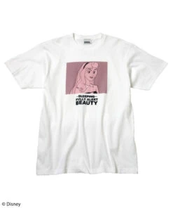 Japan Exclusive - Sleeping Beauty Princess Aurora "Sleeping Fully Alert Beauty" Clipping Art T Shirt For Adults