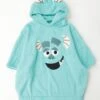 Japan Exclusive - Sulley Face Embroidery Boa Fleece Poncho Hoodie For Adults