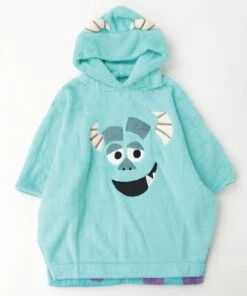 Japan Exclusive - Sulley Face Embroidery Boa Fleece Poncho Hoodie For Adults
