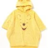 Japan Exclusive - Winnie The Pooh Face Embroidery Boa Fleece Poncho Hoodie For Adults -Disney 77672064 31 d 500