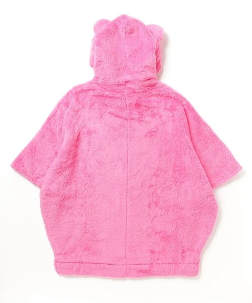 Japan Exclusive - Lotso Face Embroidery Boa Fleece Poncho Hoodie For Adults 3 Japan Exclusive - Lotso Face Embroidery Boa Fleece Poncho Hoodie For Adults - Image 2