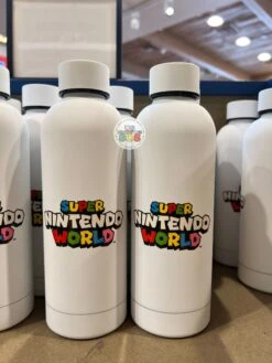 Universal Studios - Super Nintendo World - Logo White Stainless Steel Bottle