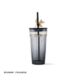 Starbucks China - Coffee Treasure 2023 - 10. Black Square Embossed Glass Cold Cup 600ml -Disney E4C3C486 C28A 4C6A 9189 FB6CB732577C