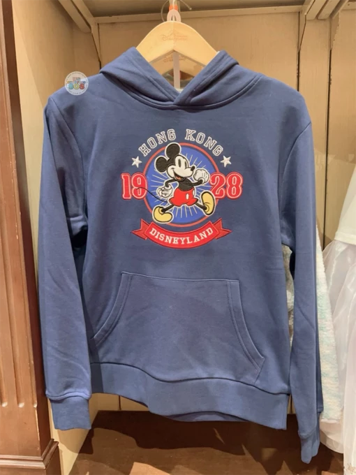 HKDL - Mickey Mouse Embroidery Hong Kong Disneyland Hoodie For Adults