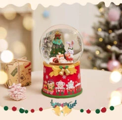 SHDL - Duffy & Friends Winter Snowman Collection X StellaLou & LinaBell Light Up, Music Box & Snow Globe -Disney IMG 1390