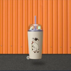 Starbucks Hong Kong - 2023 Halloween - 16oz Skateboard Ghost And Kitten Jelly Cup