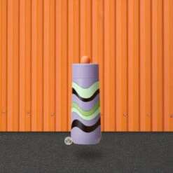 Starbucks Hong Kong - 2023 Halloween - 12oz Purple Corrugated Stainless Steel Tumbler