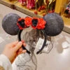 SHDL - Minnie Mouse Red & Dark With Veil Ear Headband -Disney image 4580fc08 8dd3 4f00 92d6 adc7ba82b14d