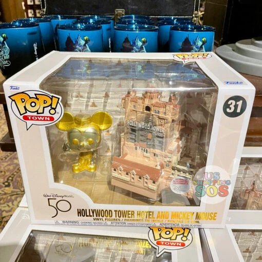 WDW - Funko POP! Town Figure - Hollywood Tower Hotel With Golden Mickey Mouse (#31)