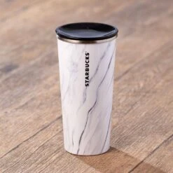 Starbucks Hong Kong - Minimalist Marble - 16oz White Minimalist Marble Stainless Steel Tumbler