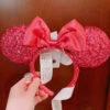 SHDL - Minnie Mouse Red Color Bow Red Sequin Ear Headband -Disney image ccab6972 f3e5 473f b285 1a4786ec4877