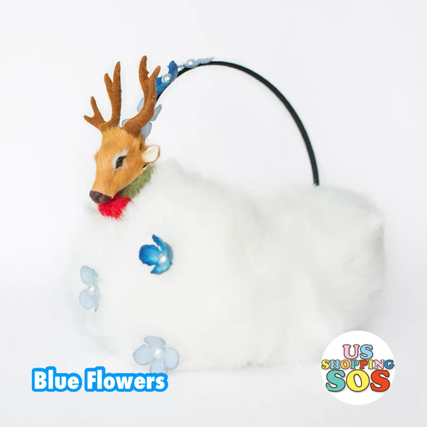 Christmas Delight - Deer Flowers Earmuffs 7 Christmas Delight - Deer Flowers Earmuffs - Image 5