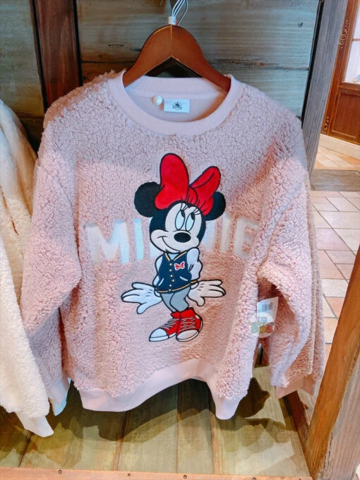 SHDL - Minnie Mouse Faux Sherpa Pullover Sweatshirt For Adults